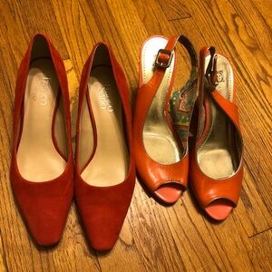 Coral Heels Bundle Anne Klein & Franco Sarto Size 7.5 & 7
